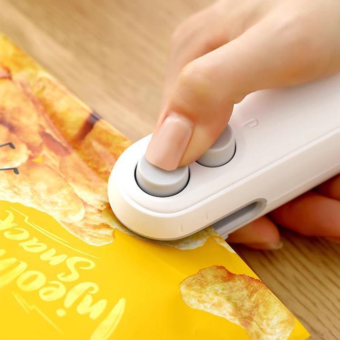 Mini Snack Bag Sealing Machine2 In 1 Heat Usb Rechargeable Snack Bag Selaerplastic Bag Resealing Machine Keep Food Fresh