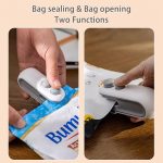 Mini Snack Bag Sealing Machine2 In 1 Heat Usb Rechargeable Snack Bag Selaerplastic Bag Resealing Machine Keep Food Fresh