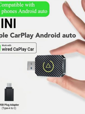 Wireless Apple CarPlay Adapter for Factory Wired Cars from 2016 Onwards - 2-in-1 Wireless CarPlay & Android Auto Adapter