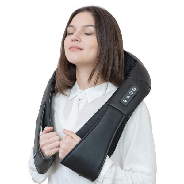 Shiatsu Neck and Back Massager, Electric Shoulder Massager, Car Neck Massage Pillow for Neck, Back, Shoulder, Foot, Leg Massage, Relieve Muscle Pain, Perfect Present for Man/Woman/Family, Thanksgiving, Christmas, New Year Gift